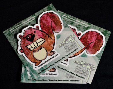 The Tree House Charlatans Merchandise - EeeeeP!?! Squirrel Sticker
